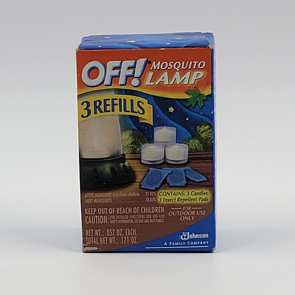 Off! Backyard Mosquito Lamp REFILLS – 3 Repellent Pads 3 Candles Outdoor
