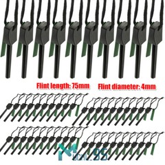 Flint Fire Starter Magnesium Steel Striker Emergency Survival Kit Camping Tools