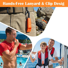 60 Pack Emergency Whistles with Lanyard | 120Db Loud Survival Whistles