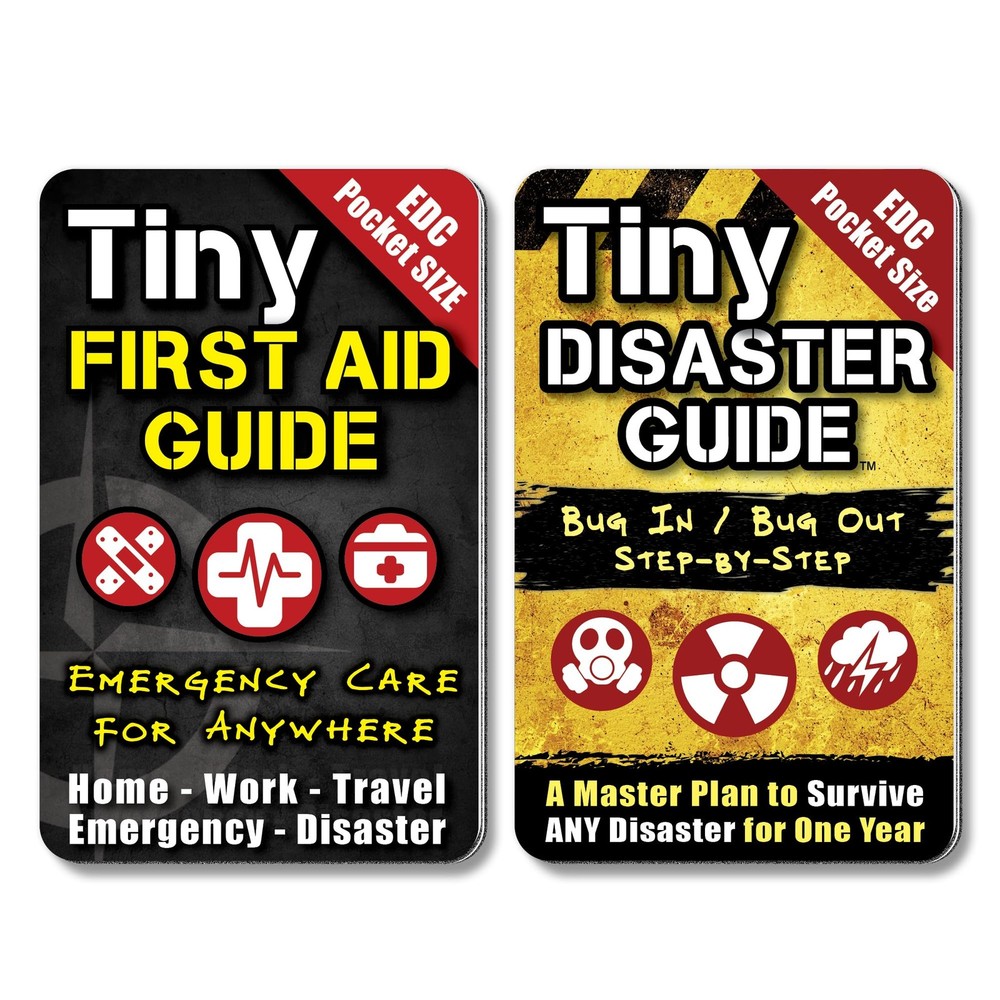 Tiny First Aid & Disaster Guide Set – Pocket Emergency Preparedness Handbooks…