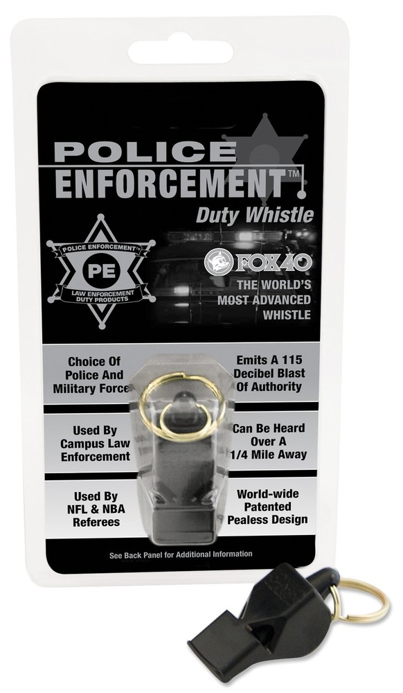 Pepper Enforcement Fox40 Tactical Duty Safety Whistle – Patented Pealess Design