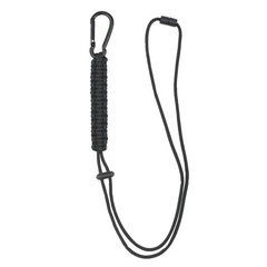 2.6m Paracord Neck Lanyard with Carabiner Quick Release Fastener Green / Black