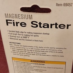 Magnesium Fire Starter Camping Backpacking Survival Flint Steel Camp Emergency