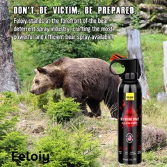 Feloiy Self Defence Spray w/ Holster Bear Attack Deterrent Legal Bear Spray 11oz