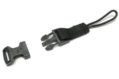 Plastic Black Curved Buckle w/Strap, 50pcs
