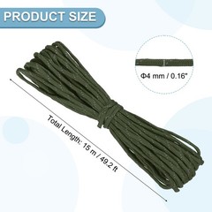 Reflective Fluorescent Paracord Rope 4mm 49 ft for Camping (Olive Green)