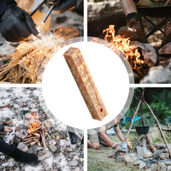 2Pcs Pure Natural Ignition Matches Pine Wood Kindling Matches Outdoor Fire Makin