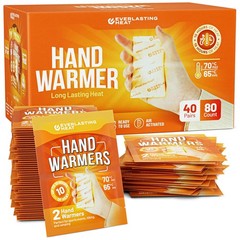 Hand Warmers 80 Count, Disposable Air Activated 10 Hour Heat, 80 White