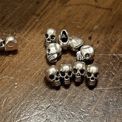 Chromed Silver Skull Big Hole Beads Paracord for Bracelets / Lanyards – Lot 10