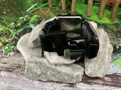 Black Gray Adjustable Survival Paracod Analog Watch Fire Scraper Whistle