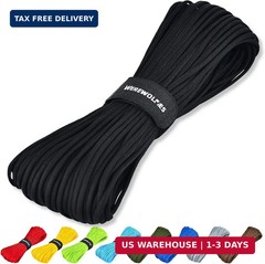 WEREWOLVES Paracord Rope, 7 Strand Type III Parachute Cord 4mm 100ft / 200ft for