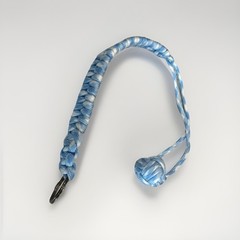 High Quality U.S.A. Light Blue And White ￼ Monkey Fist Paracord Keychain