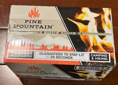 12 packs Pine Mountain Matches of 25 (300 matches) Windproof Waterproof (NEW)