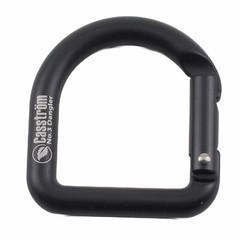 Casstrom D-Shape Carabiner No 3 Dangler Black Aluminum 10113 Sweden 400kg Toler