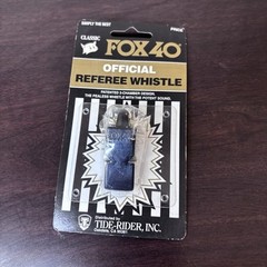 Vintage Fox 40 Classic Official Referee Whistle Black Made in Canada 04040