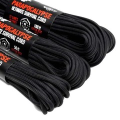 625 PARAPOCALYPSE ULTIMATE SURVIVAL CORD – 50 FEET – BLACK – Atwood Rope – Brand