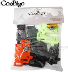 Paracord Buckle with Whistle Compass, Side Release Plastic Buckles for Paracord