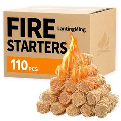 110 Pieces Fire Starter, Waterproof – Natural Fire Starters, for BBQ, Firepla…