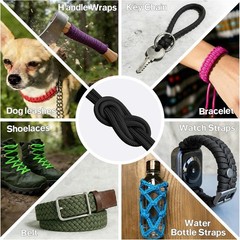 Durable 750 lb Paracord – 100ft Black Utility Rope for Crafting & Outdoor Use