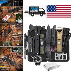 Ultimate Survival Kit 14 in 1 Tactical Tools Waterproof Case for Outdoor Lovers