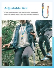 Heavy Duty Neck Lanyard Keychain for Men Women Outdoor Survival, Parachute Ro…
