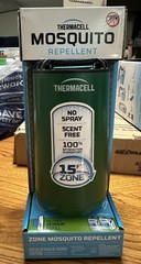 Thermacell Patio Shield Unscented Mosquito Repellant W/Refills-Forest Green