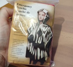 1 Orange Poncho SOS Emergency Survive Forest Hot Rain R (Foreign Shipping