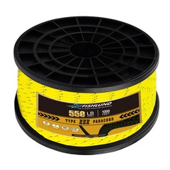 FISHLUND 550 Paracord Parachute Cord Lanyard 50-1000 Feet Type III 7 Strand Core