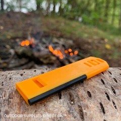 Emergency Distress Bushcraft EDC Signal Whistle | Ferro Rod Fire Steel Striker