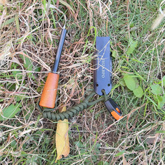 Ferro Rod Survival Kit, Flint and Steel Flint Fire Starter Kit, Fast Fire Stick