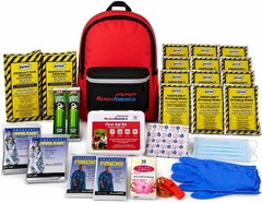 70280 72 Hour Emergency Kit, 2-Person, 3-Day Backpack, Includes First Aid Kit, S