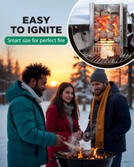 WH 370 pcs Natural Fire Starters for Indoor Fireplace – 10lb Large Box