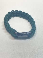 Paracord bracelet Green 8 Inch Survival Personal Carry