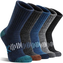 SAVALOS Merino Wool Hiking Socks for Men Thermal Warm Medium, Arrow-mixed