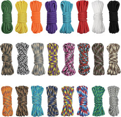 24 Colors Paracord Cord Multifunction Paracord Ropes 550Lb Survival Paracord Ran