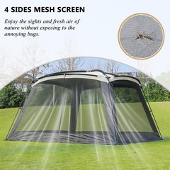 Screen House Room 11 x 11 ft Mesh Net Tent Portable Canopy Gazebo