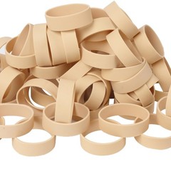 AMUU Rubber Bands Size #82, 60pcs Tactical Beige Wide Black