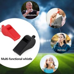 Sports Whistle 2 Pack Loud Plastic Whistles W/ Lanyard Coaches Referees Training