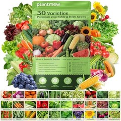 【Seed Vault】 Heirloom Vegetable Seeds Planting Kit – 15,000+ Non-GMO Seeds for
