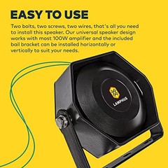 SoundAlert 100 W Compact Slim Speaker [118-124 dB] [IP66 Waterproof]