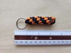 Paracord Keychain Spiral Orange/Black Halloween