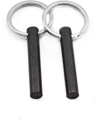 Survival Drilled Ferrocerium Flint Fire Starter Rod with Keychain Ring 2 Inch