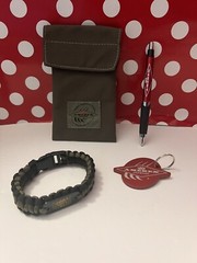 Lot Amerex Defense Army Green Paracord Emergency Survival Bracelet Phone Holder