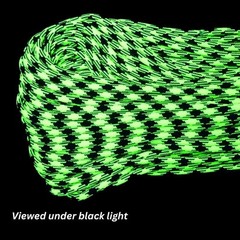 550 Paracord Electric Blue and Canary Yellow 50/50 Made in the USA Nylon/Nylon