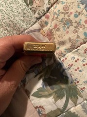 Zippo Solid Pocket Lighter, Brushed Brass with Solid Brass 204-000249