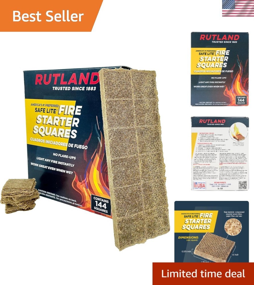 Eco-Friendly 50B Fire Starter Squares – Perfect for Hiking, Camping & Grilling