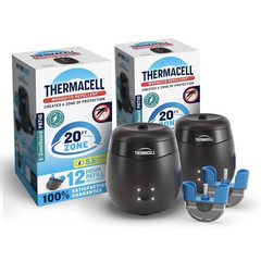 Thermacell E-ZoneGuard Patio Rechargeable Mosquito Repellent 2-Pack 20ft 24hr