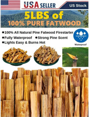 HALECRAFT 5lbs North Carolina Fatwood, Pine Fire Starter, Kindling, Lighter Knot