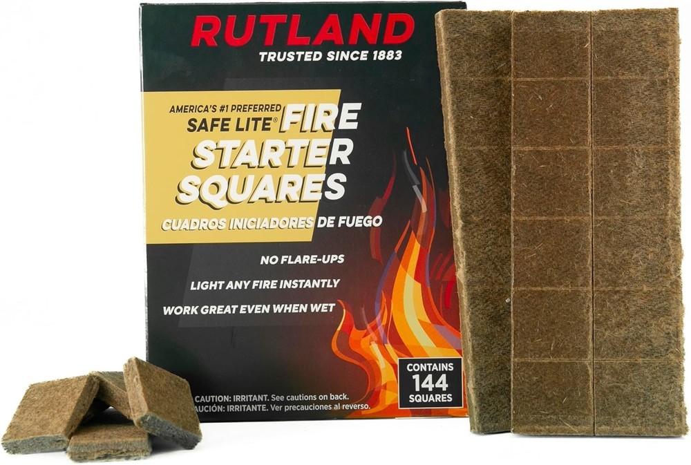 Safe Lite Fire Starter Squares – Heavy Charcoal Starters for Fireplace, Grill Pi