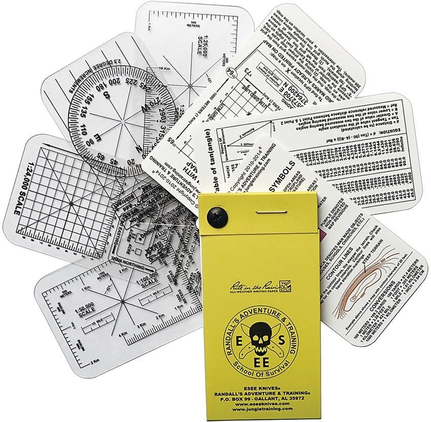 ESEE Compass Cards Instructions Grid Locations Azimuths Distance MADE IN USA